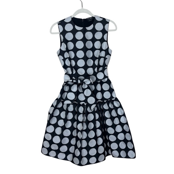 Kate Spade New York Julia Art Dot Jacquard Dress Black & White Women’s Size 4 - Picture 1 of 12